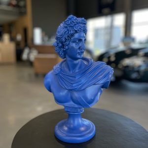 Tête d'Apollon bleue