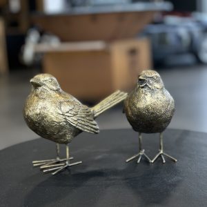 Oiseaux Gold en résine
